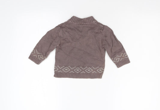 TU Baby Brown Knit Pullover Jumper Size 6-9 Months