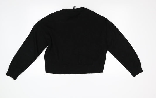 Divided Womens Black Knit Pullover Jumper Size L