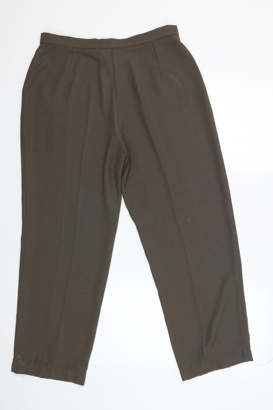 BHS Womens Brown Capri Trousers Size 16 L26 in