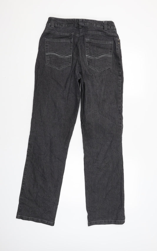 canda Womens Grey Straight Jeans Size 12 L32 in