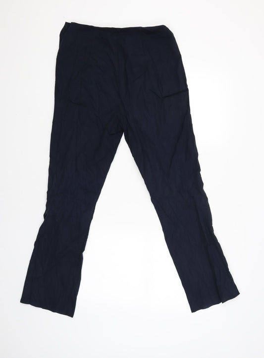 Marks and Spencer Womens Blue Trousers Size 10 L28 in