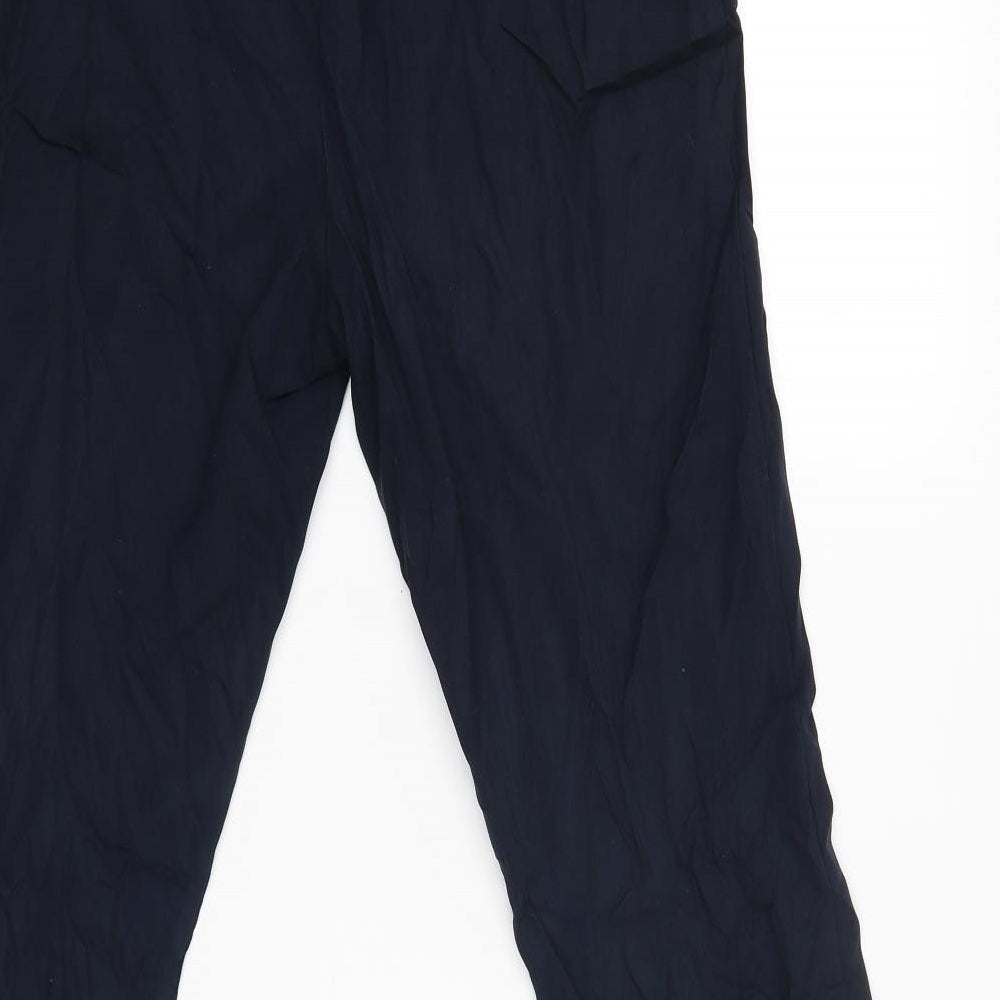 Marks and Spencer Womens Blue Trousers Size 10 L28 in