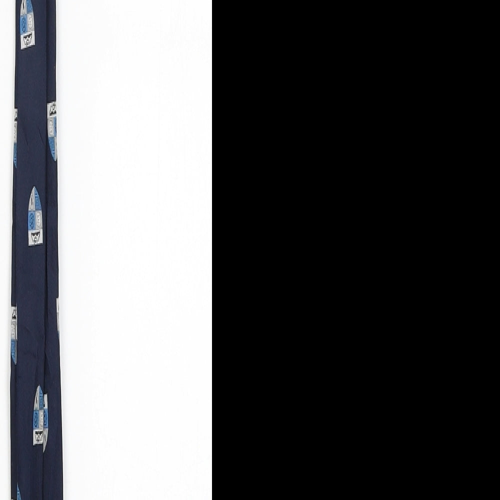 impamark LTD Mens Blue Geometric Pointed Tie One Size
