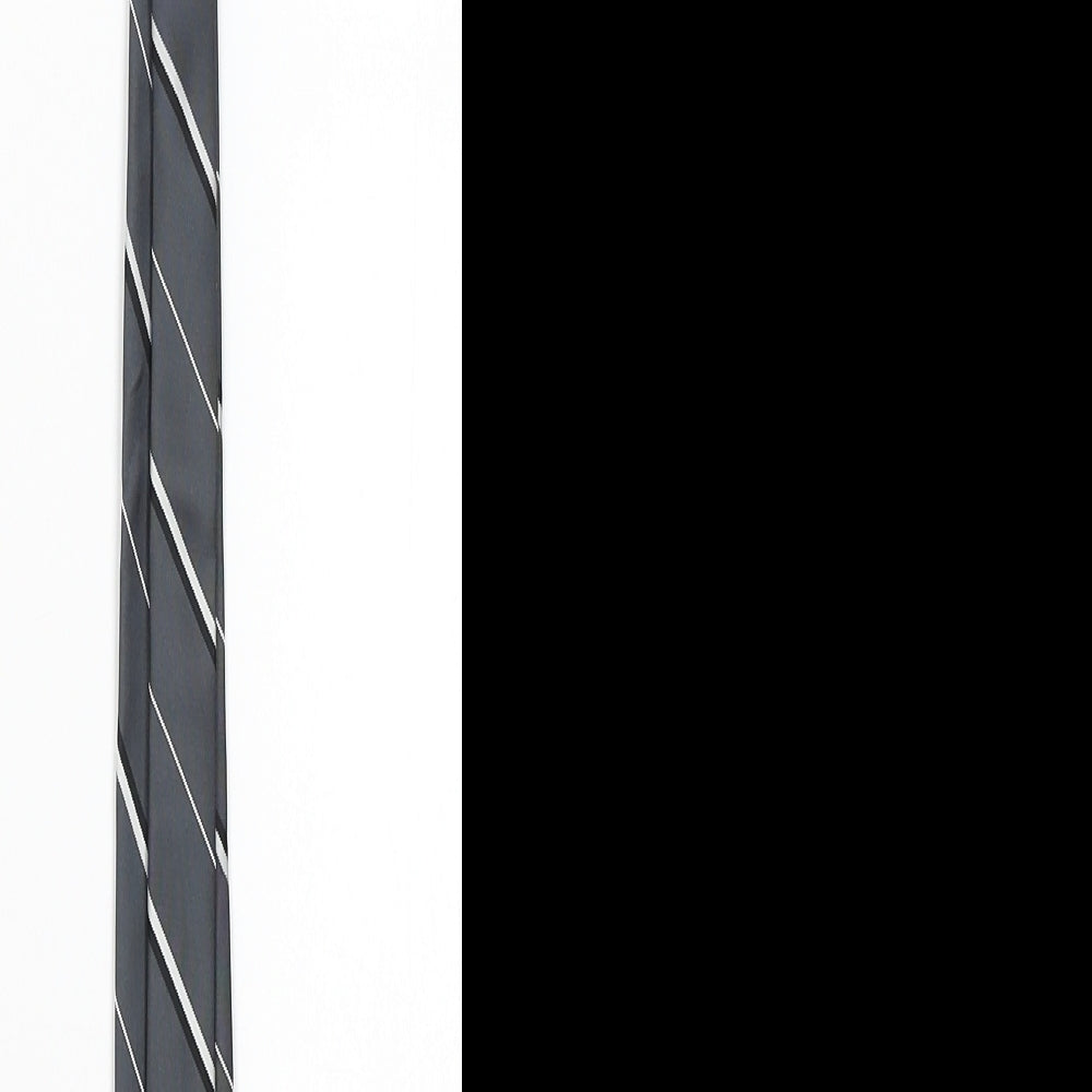 austico Mens Grey Striped Pointed Tie One Size - Kangaroo