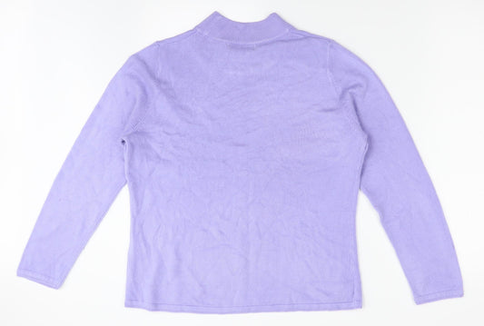 BM Womens Purple Pullover Jumper Size M