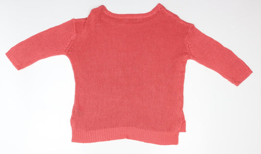 pep co Womens Pink Pullover Jumper Size 14