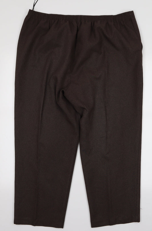 preqorn Womens Brown Trousers Size 18 L21 in
