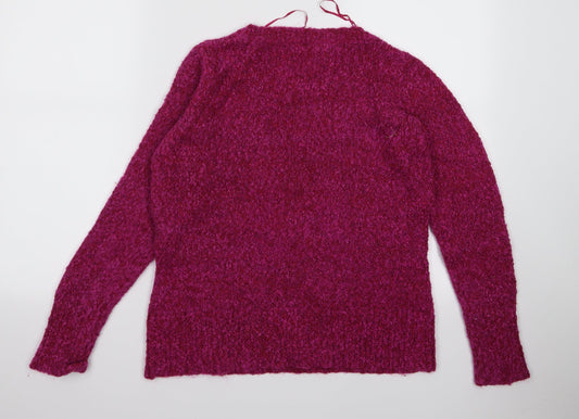 m&s Womens Purple Pullover Jumper Size 14