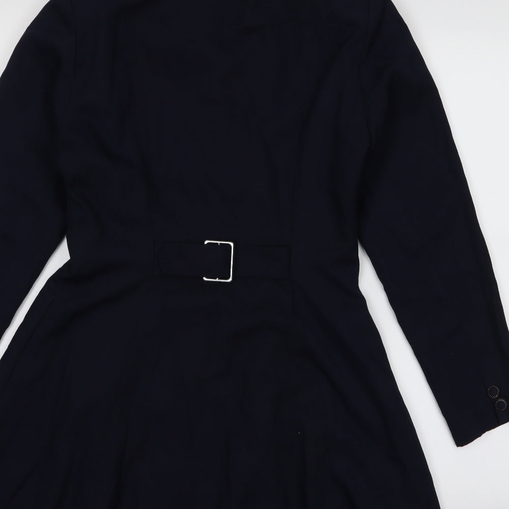 Preworn Womens Blue Overcoat Jacket Size M