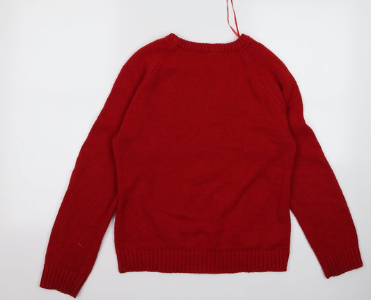 Preworn Womens Red Pullover Jumper Size 10