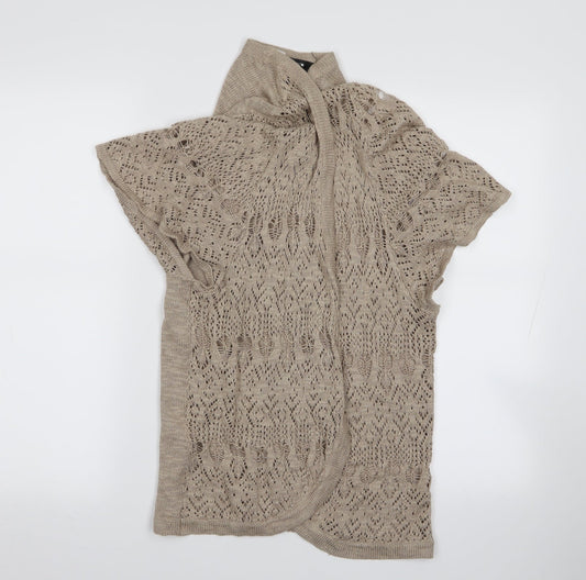 Madison Womens Beige   Cardigan Jumper Size L
