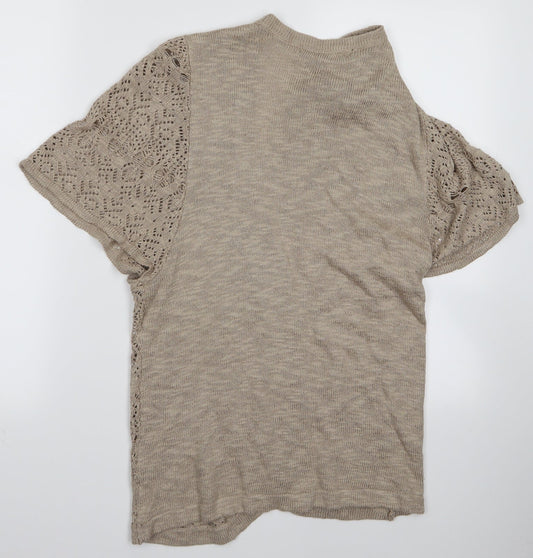 Madison Womens Beige   Cardigan Jumper Size L