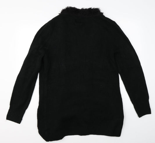 By You Womens Black Overcoat Coat Size 12