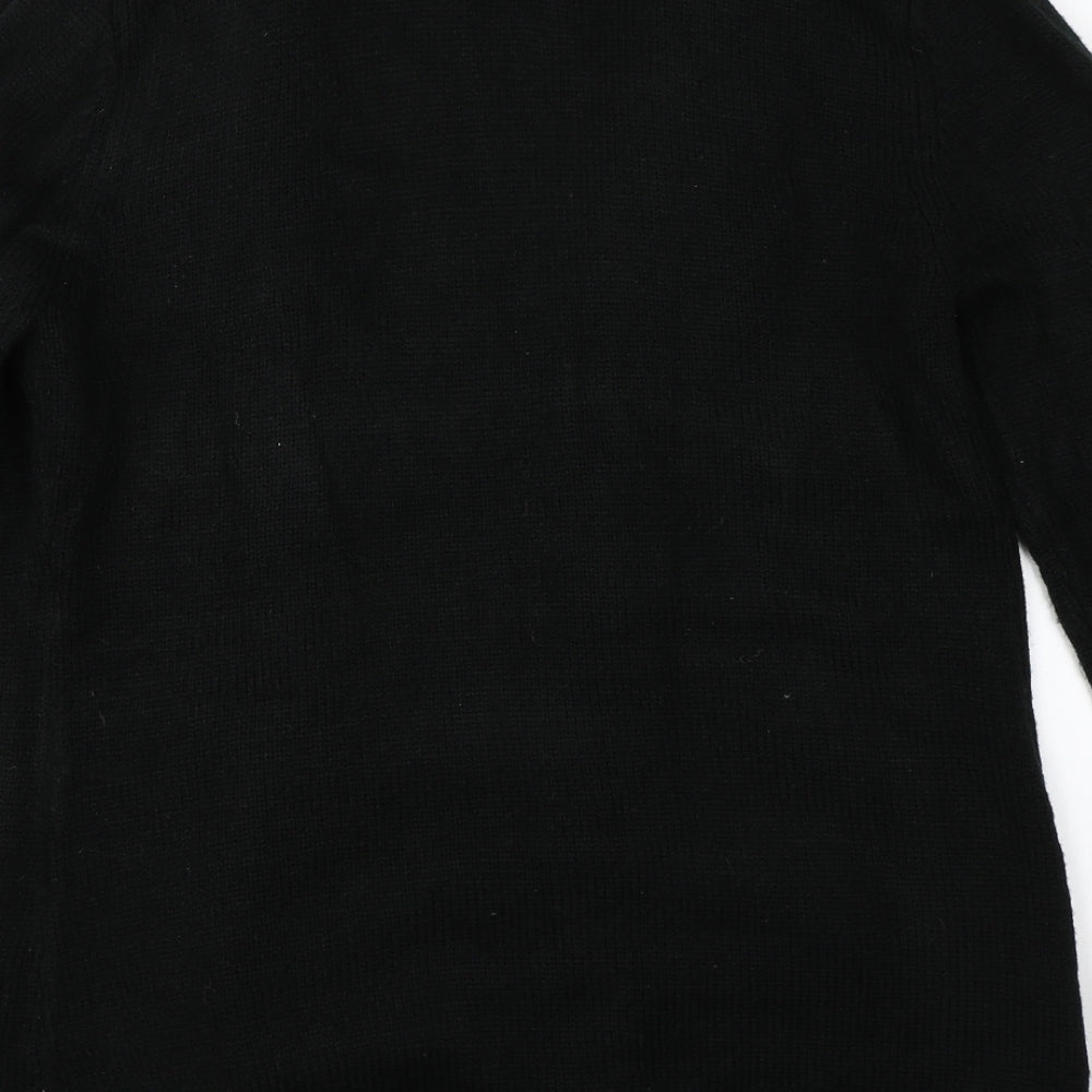 By You Womens Black Overcoat Coat Size 12