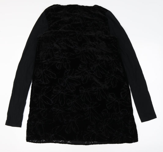 Soleil Womens Black Sheath Size 40