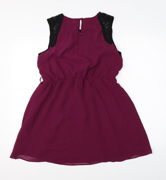 Petites Womens Pink Shift Size 12
