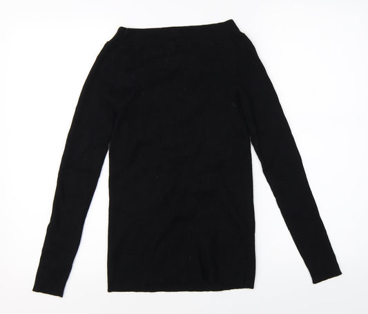 M&Co Womens Black Pullover Jumper Size 10