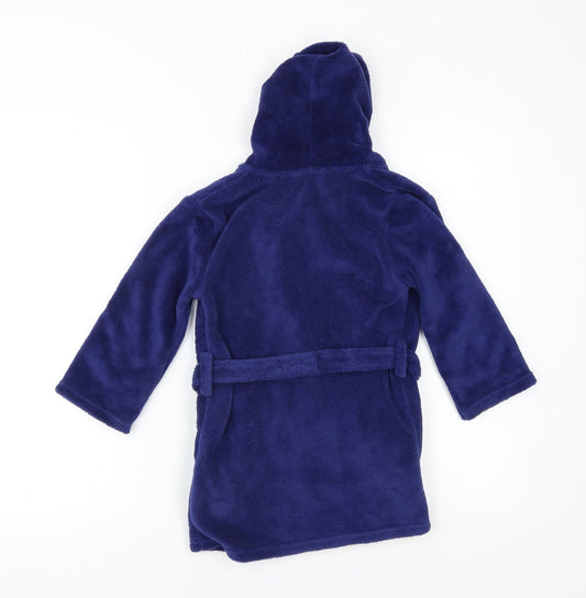 Preworn Boys Blue Solid Robe Size 5-6 Years - Lewis