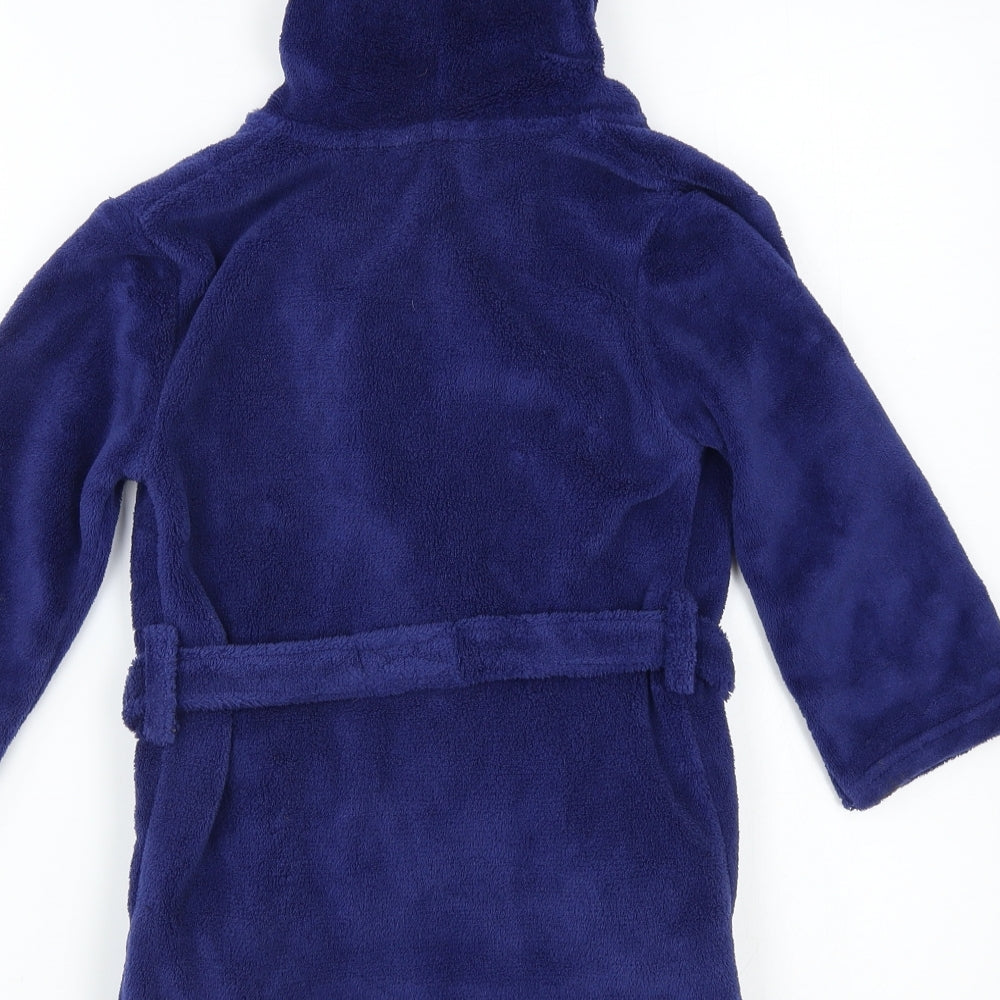 Preworn Boys Blue Solid Robe Size 5-6 Years - Lewis