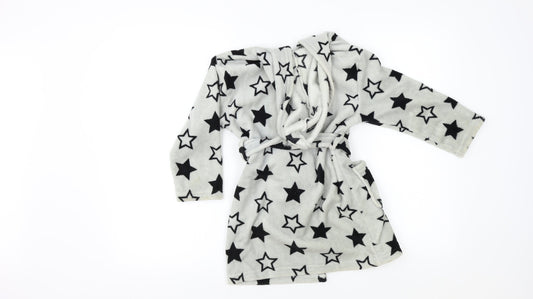 Preworn Boys Green Geometric Robe Size 5 Years