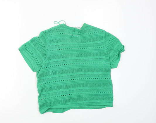 M&Co Womens Green Cape Jumper Size 14