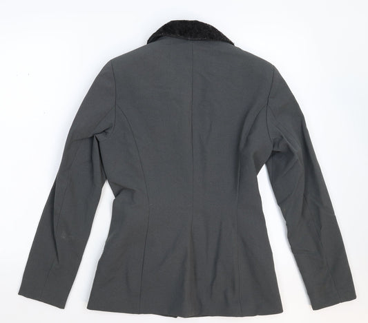 Moda Mania Womens Grey Jacket Blazer Size S