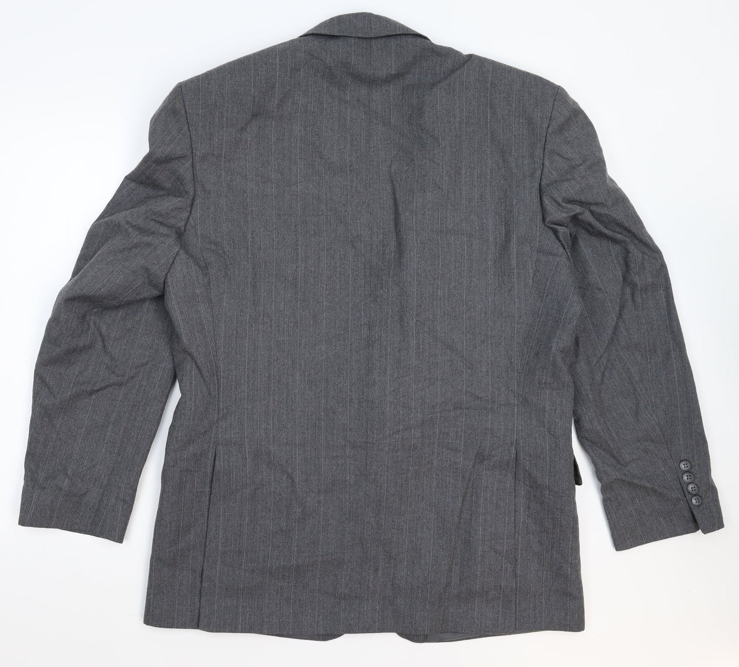 Dunn & Co Mens Grey Striped  Jacket Suit Jacket Size 42