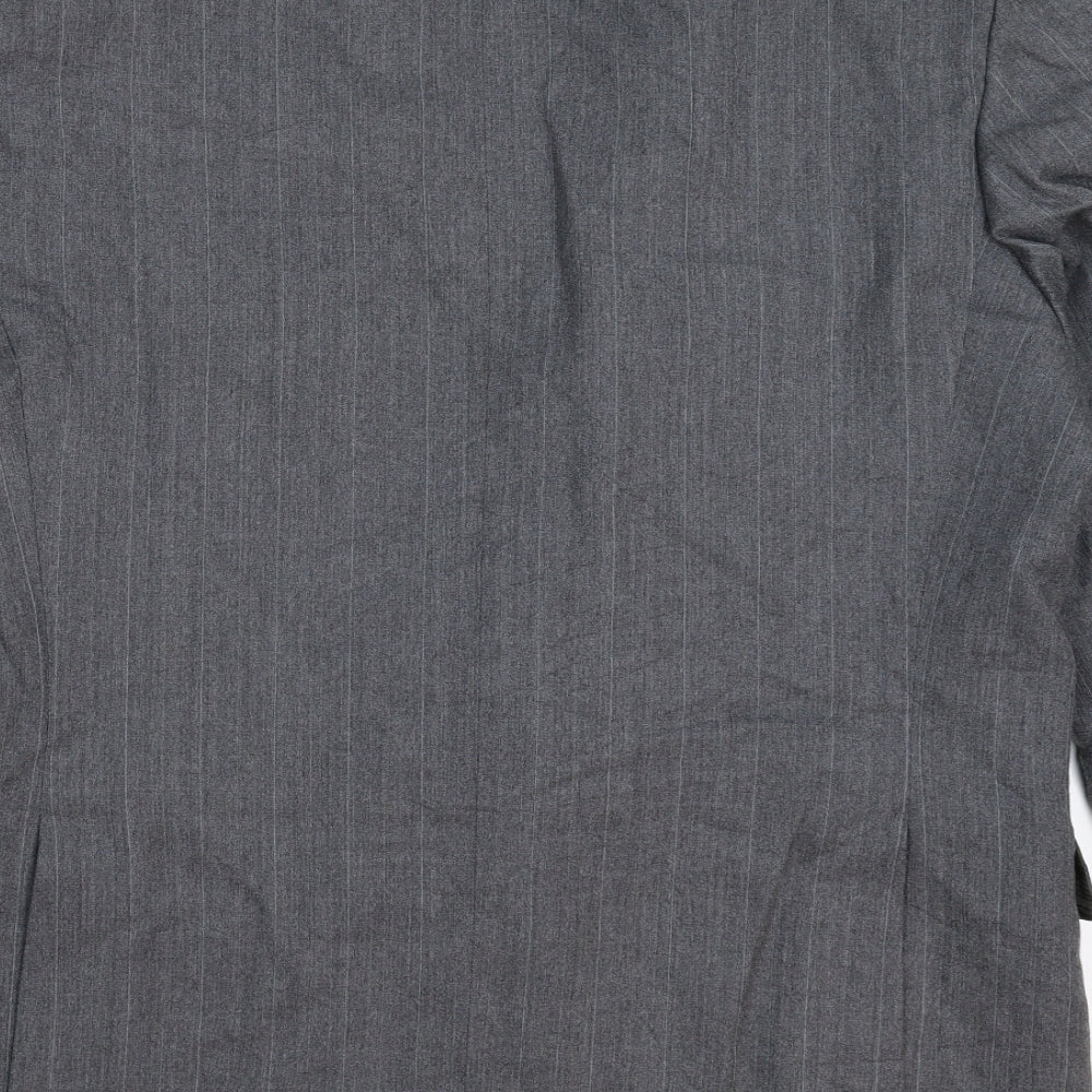 Dunn & Co Mens Grey Striped  Jacket Suit Jacket Size 42