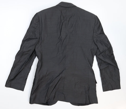 Gibson Mens Silver Jacket Suit Jacket Size 38