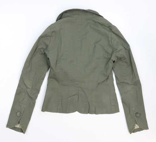 H&M Womens Green Jacket Blazer Size 10
