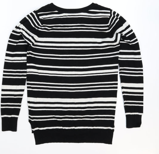 Peacocks Womens Multicoloured Striped Knit Pullover Jumper Size 8