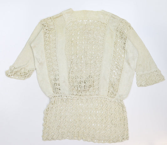Preworn Womens Beige Knit Pullover Jumper Size XL