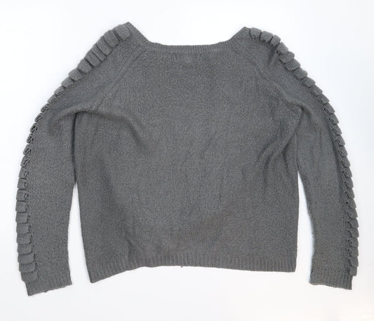 Frederik Anderson Womens Grey Knit Pullover Jumper Size M