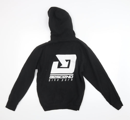 Awdis Mens Black Pullover Hoodie Size XS