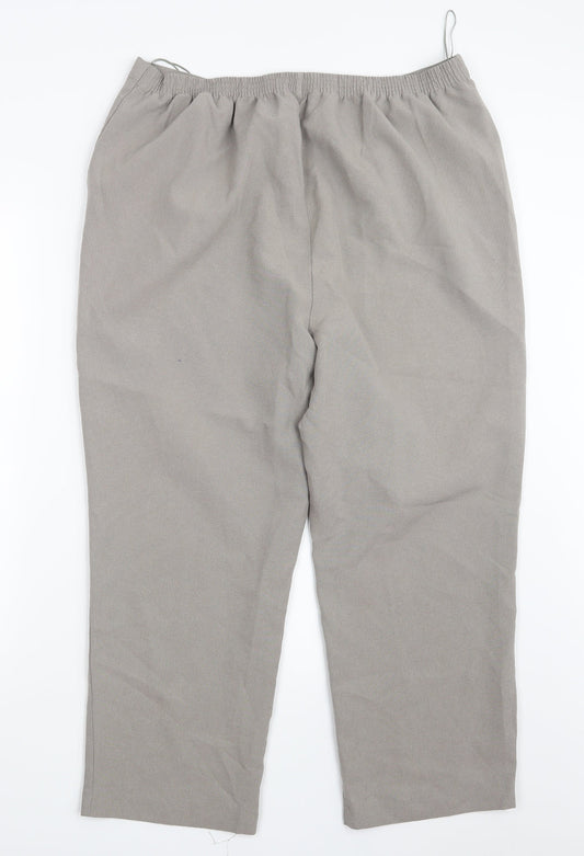 Bonmarché Womens Grey Trousers Size 18 L24.5 in