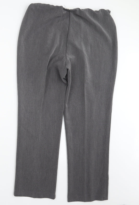 Vida Vi Womens Grey Trousers Size 16 L29 in