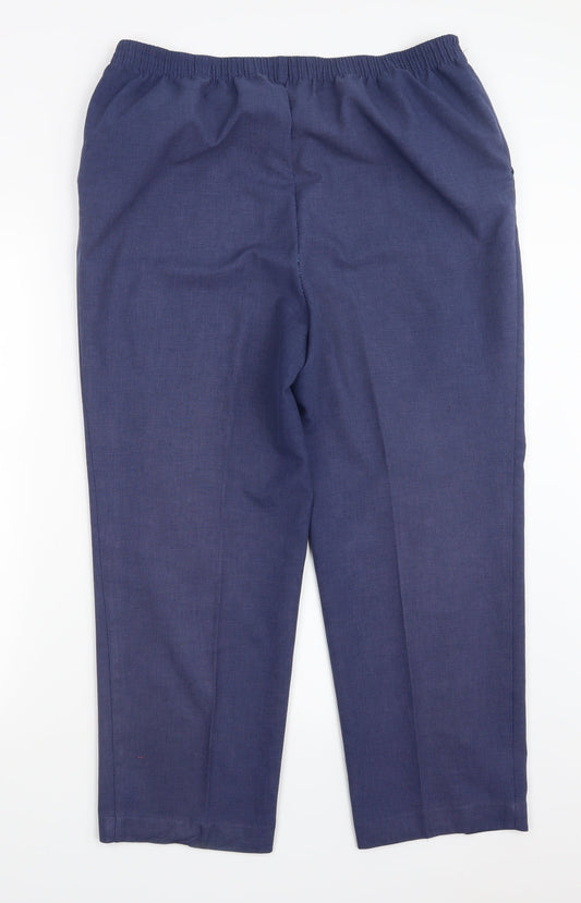 Preworn Womens Blue Trousers Size 34 in L25 in