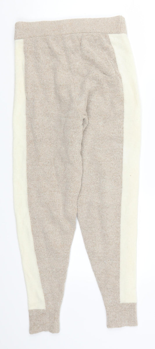 ASOS Womens Beige Striped Sweatpants Trousers Size 24 in L25 in