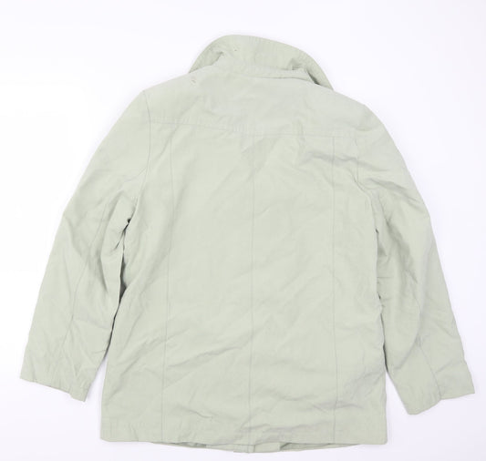 EWM Womens Green Overcoat Coat Size 14