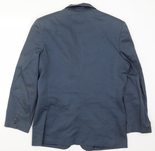 Baume & Mercier Mens Blue Jacket Suit Jacket Size 38
