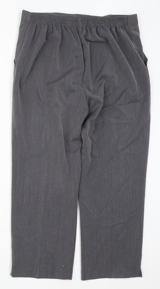 Preworn Womens Grey Trousers Size 16 L25 in