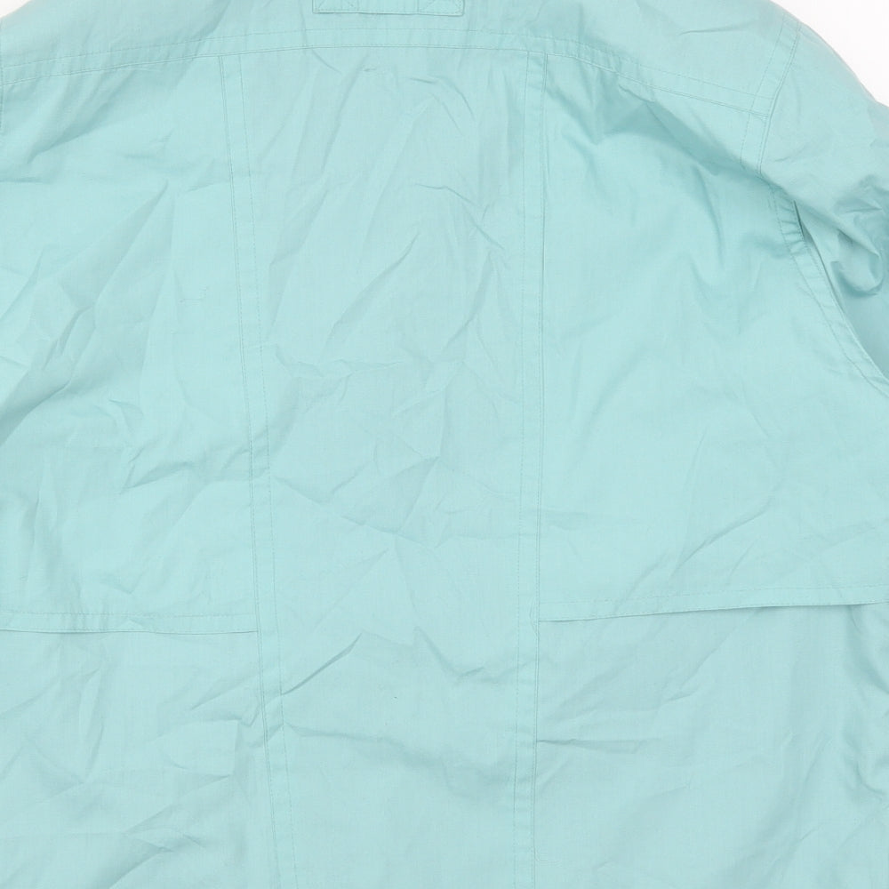 Brand and care label for C&A women’s blue jacket coat, size UK 12