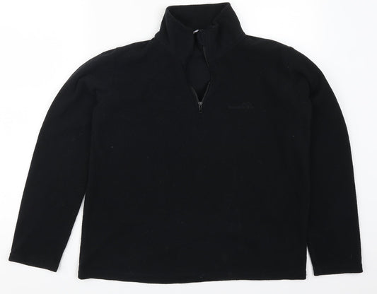 Freedom Trail Mens Black Fleece Jacket Size S