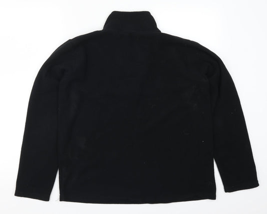 Freedom Trail Mens Black Fleece Jacket Size S