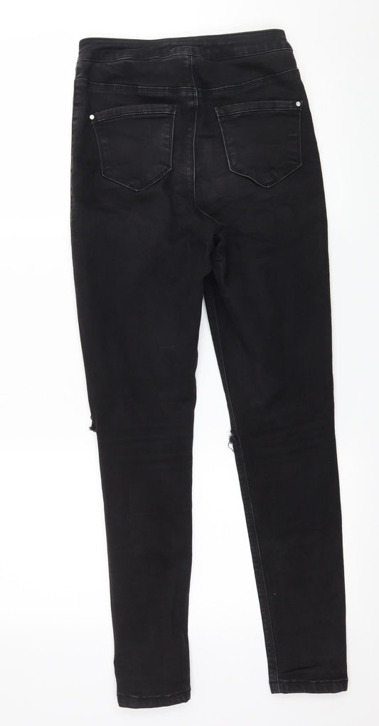 Missguided Womens Black Denim Skinny Jeans Size 8 L28 in