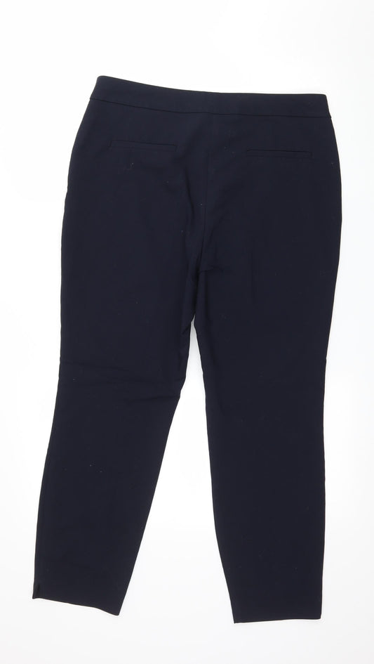 Papaya Womens Blue Trousers Size 14 L26 in