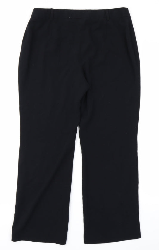 M&S Woman Womens Black Trousers Size 12 L24 in