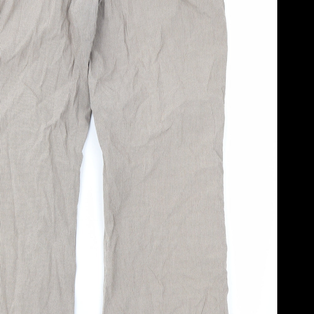 Papaya Womens Brown Striped Trousers Size 12 L28 in