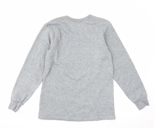 Nanrenshe Boys Grey Fleece Pullover Sweatshirt Size L