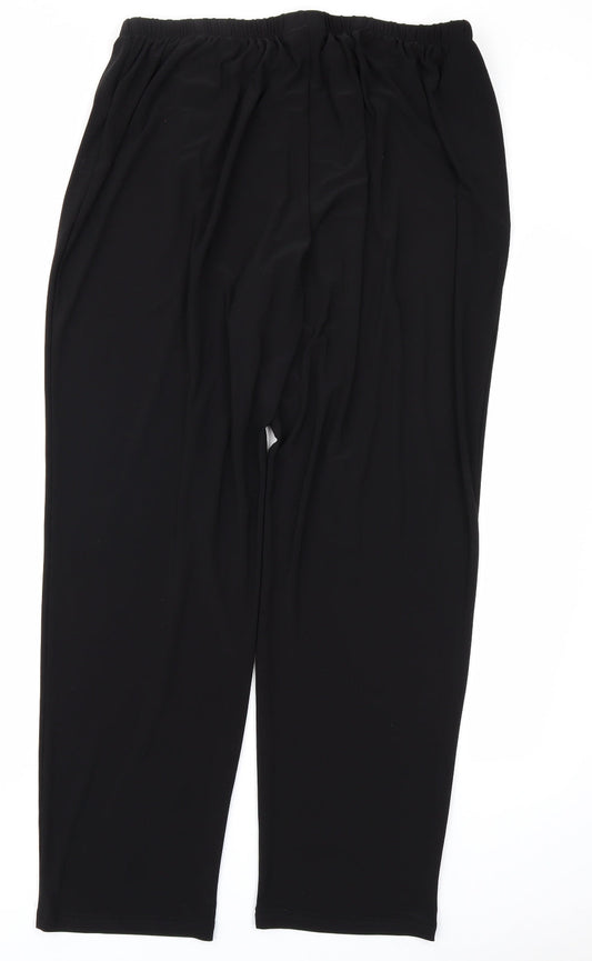 Swish Womens Black Trousers Size 20 L29 in